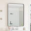 Miroir noir rectangulaire de 30 po x 40 po avec cadre en métal pour la chambre à coucher, la salle de bain, le salon, la décoration encadrée,-2136936403