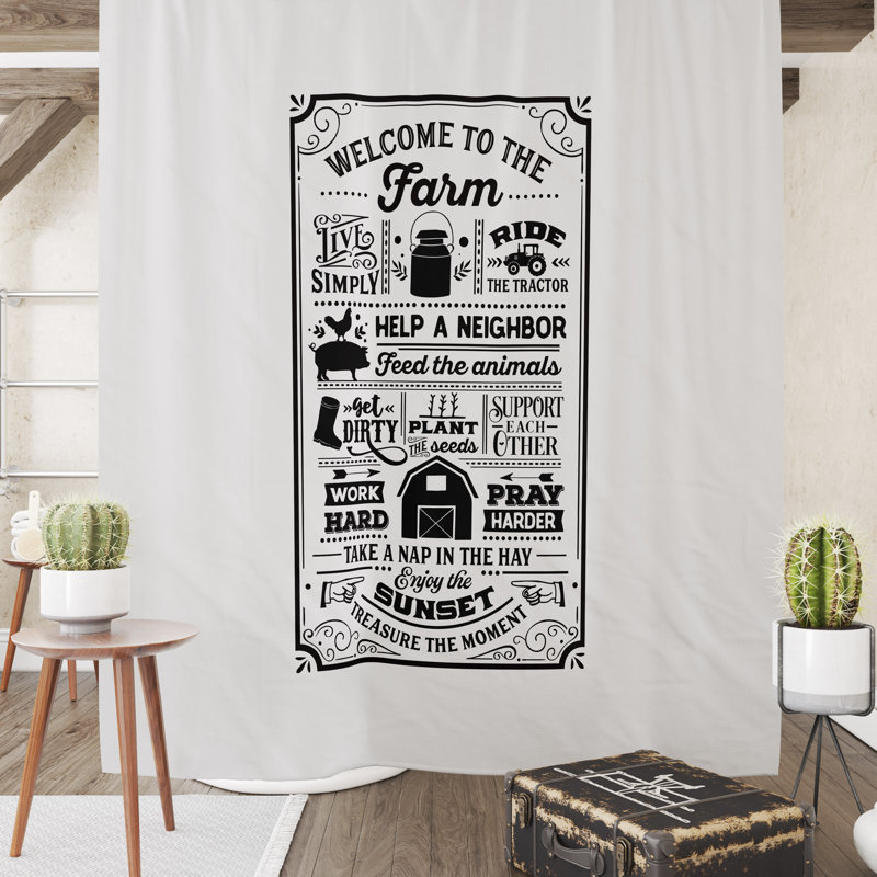 Henner Shower Curtain, 74" H x 71" W