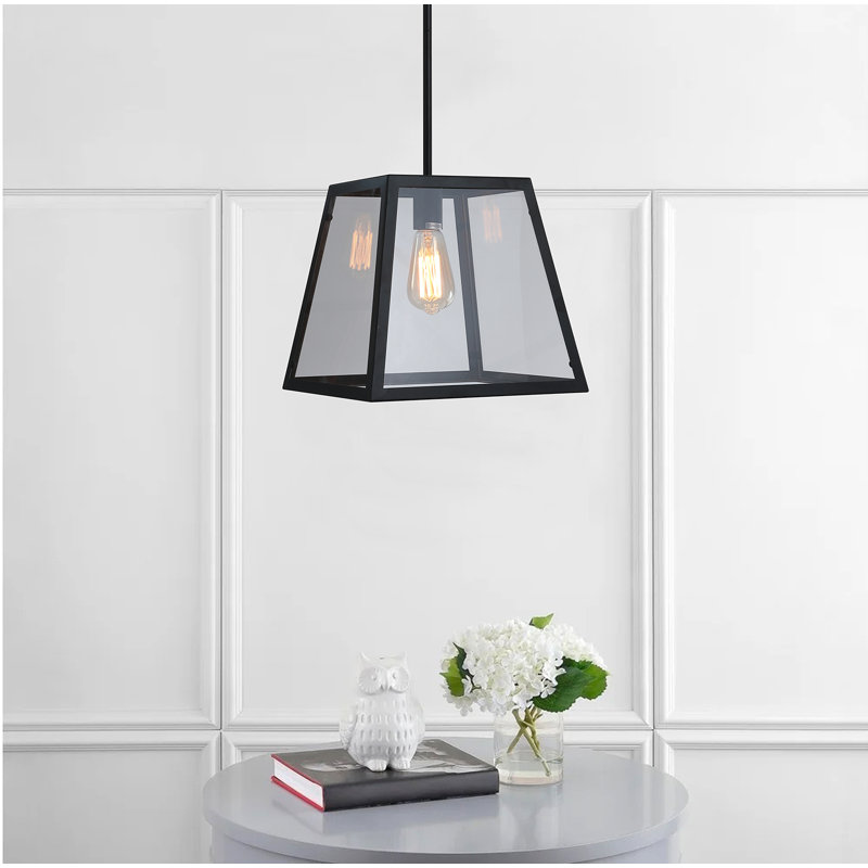 Luminaire suspendu géométrique de style lanterne 1 lumière