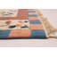 Tapis décoratif en laine de conception unique 4 pi 3 po x 6 pi 5 po Benjamon noué à la main des années 1980/brun/bleu