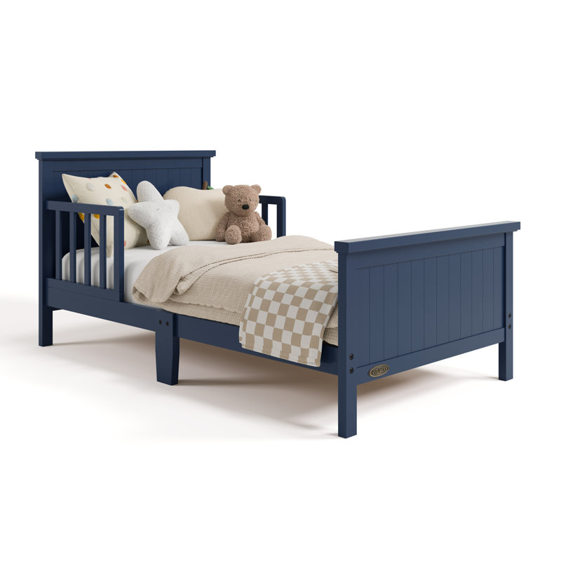 Bailey Toddler Bed with Guardrails, Midnight Blue