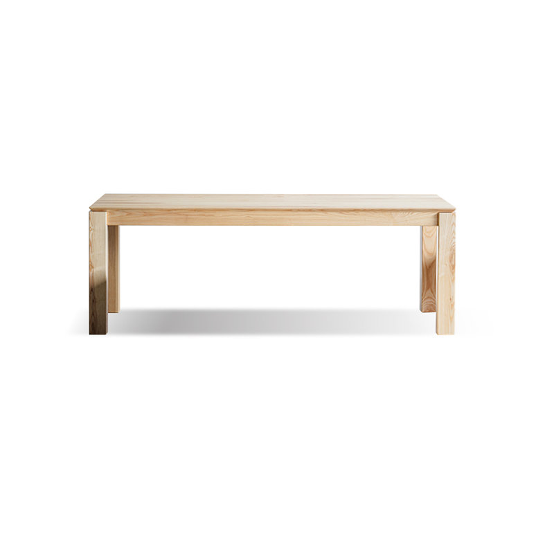 Burlywood Rectangular Solid Wood Dining Table, 29.53”H x 62.99”L x 31.5”W