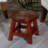 Carved Wooden Step Stool, Floral-658609286