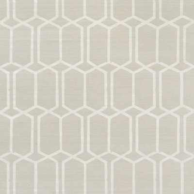 Modern Trellis Hemp Shimmer Wallpaper