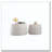 White Round Storage Table Set