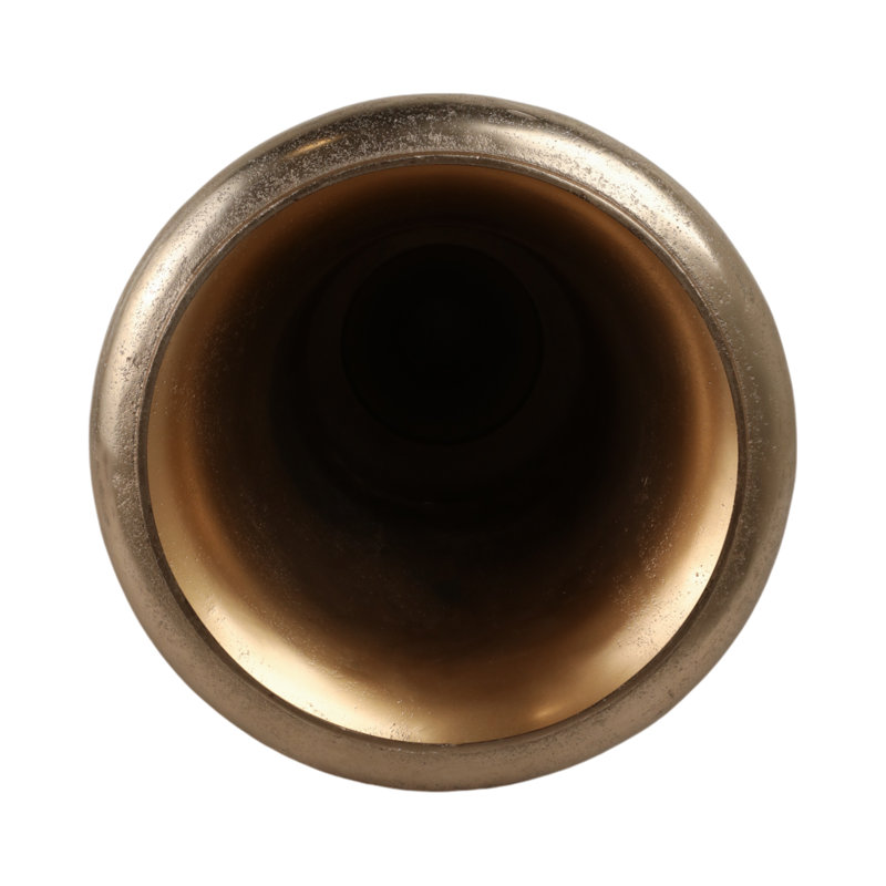 Kenosha Handmade Aluminum Floor Vase, Gold