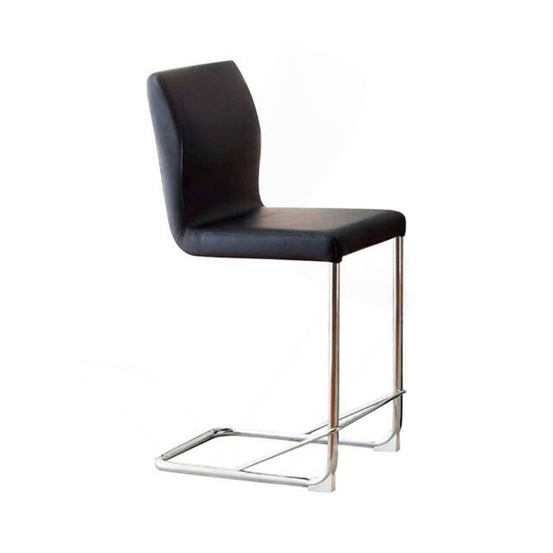 Chaises hautes de salle à manger en métal chromé 2 pièces
