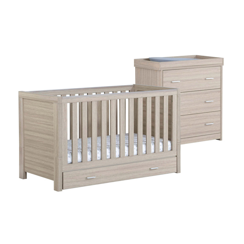 Luno 2 Piece Room Set with Drawer, Oak