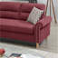 Canapé modulaire réversible en velours rouge paprika