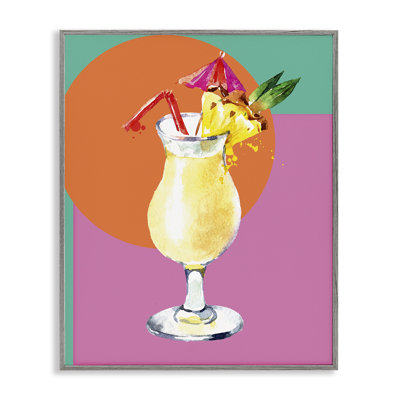 Art moderne de giclée de cocktail tropical moderne par Susan Jill