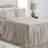 Gathered Bedspread White Polyester Twill Comforter-92616672-92616671