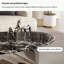 Table basse ovale minimaliste en acier inoxydable avec plateau en pierre noire super-cristallisée-1776736096