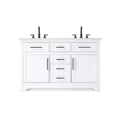 Meuble-lavabo double 54 po blanc