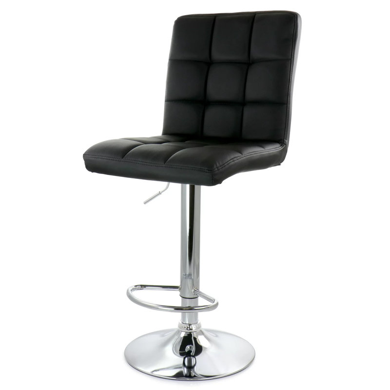 Tabouret de comptoir 2 pièces Tiodoro, Velours noir