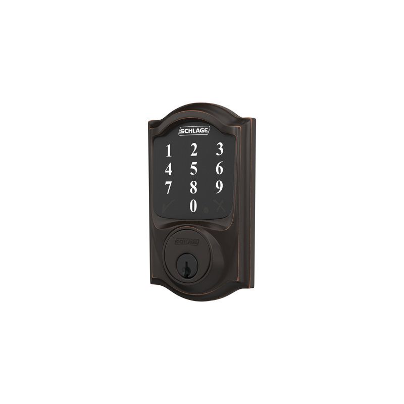 Single Cylinder Keyless Electronic Deadbolt, Aged Bronze
