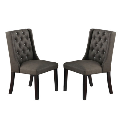Ensemble de 2 chaises de salle à manger rembourrées en polyfibre