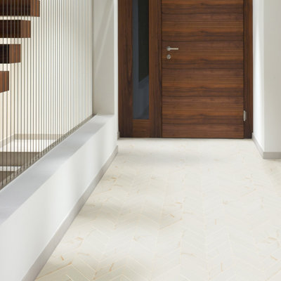 Ardena 12 in. x 15 in. Matte Porcelain Marble Look Floor and Wall Tile