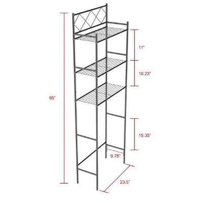 Steel Freestanding Over the Toilet Storage