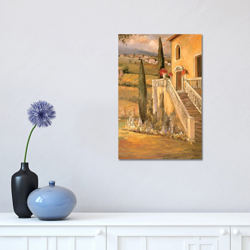 Italian Villa II by Allayn Stevens - Wrapped Canvas Painting, 30.48 cm H x 45.72 cm W