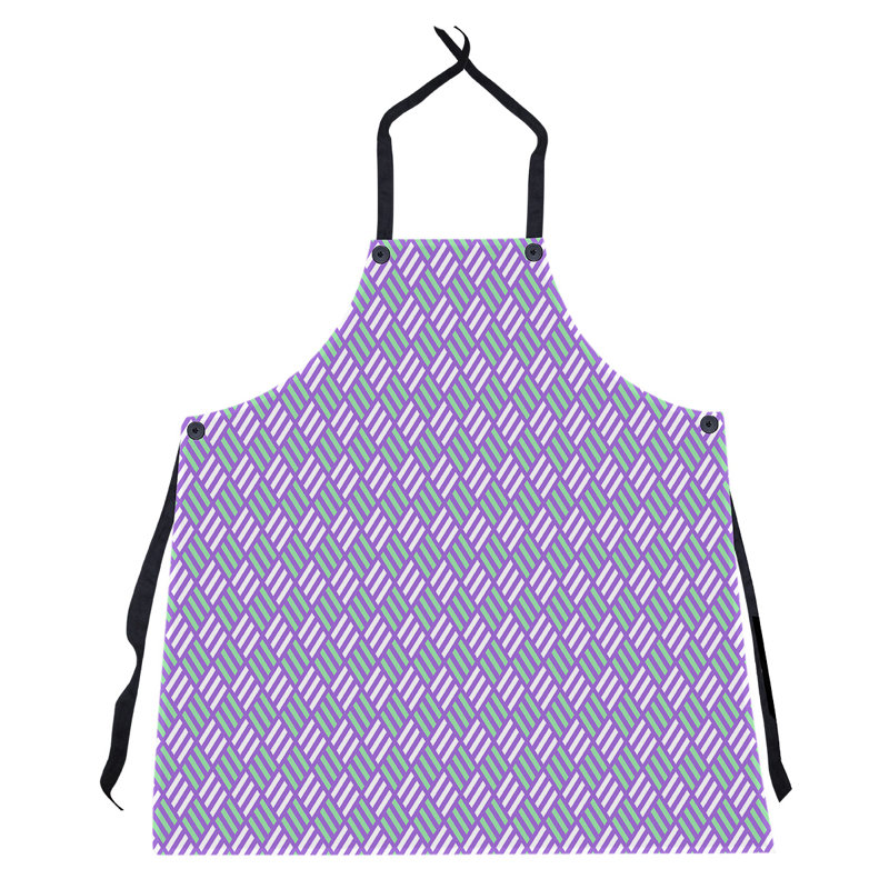 Tablier à carreaux à rayures, Mauve / Vert