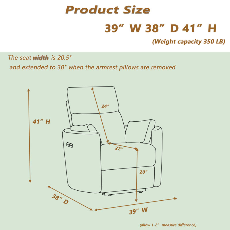 Ensemble de 2 fauteuils inclinables rotatifs inclinables Rock, Brun