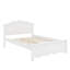 Lit plateforme double en bois avec tête de lit