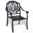 5-Piece Set Of Cast Aluminum Patio Furniture, With Brown Cushions-1743964309