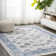 Nandita Modern Persian Vintage Moroccan Traditional Blue/Ivory/Red Rug