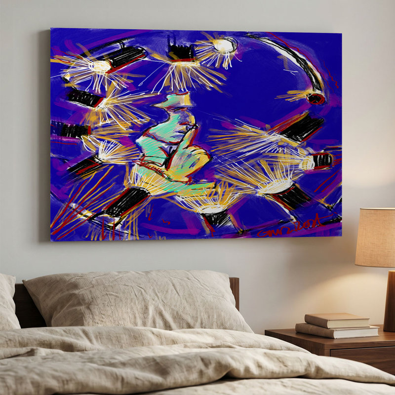 «Drumming Energy», impression murale dynamique sur toile avec cadre en pin, 18" H x 24" W
