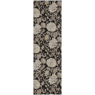 Premium Machine Washable Prisco Black Rug