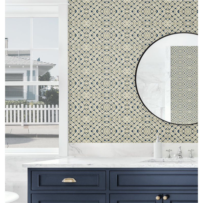 Tommy Bahama OffShore Sailor Knots  Peel and Stick Wallpaper, Sailor Blue