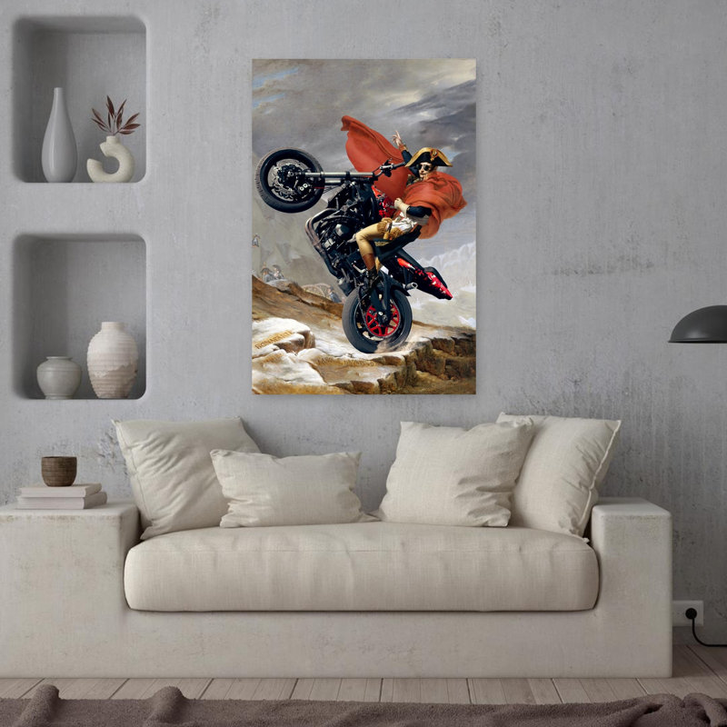 Art contemporain, art surréel rétro coloré, H 36 po x l 24 po