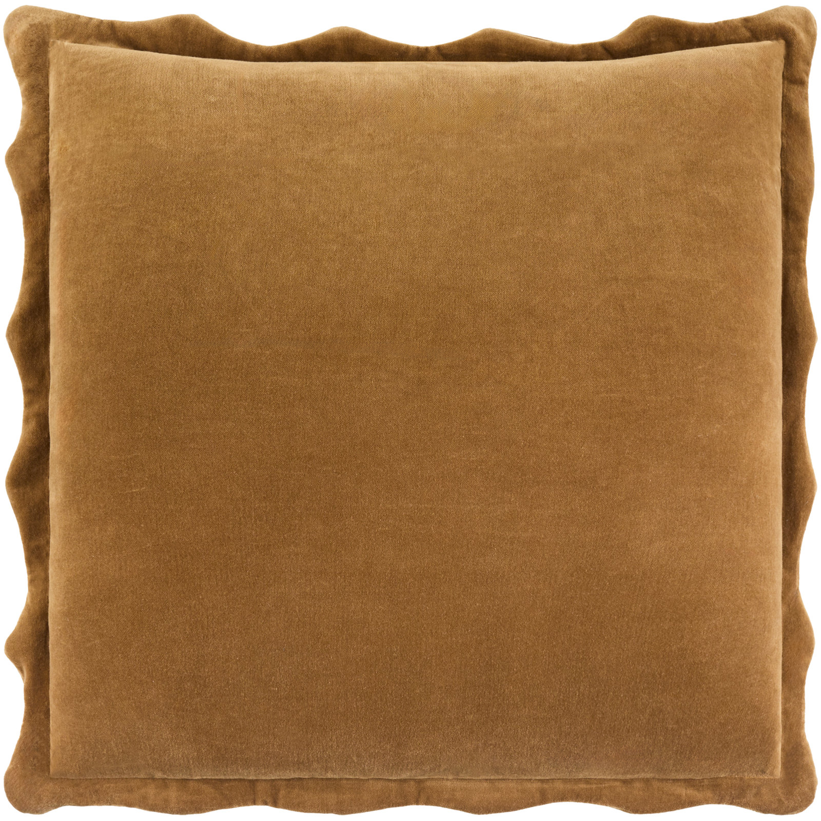 Collier Cotton Pillow Cover, 20"H x 20"W, Polyester, Tan