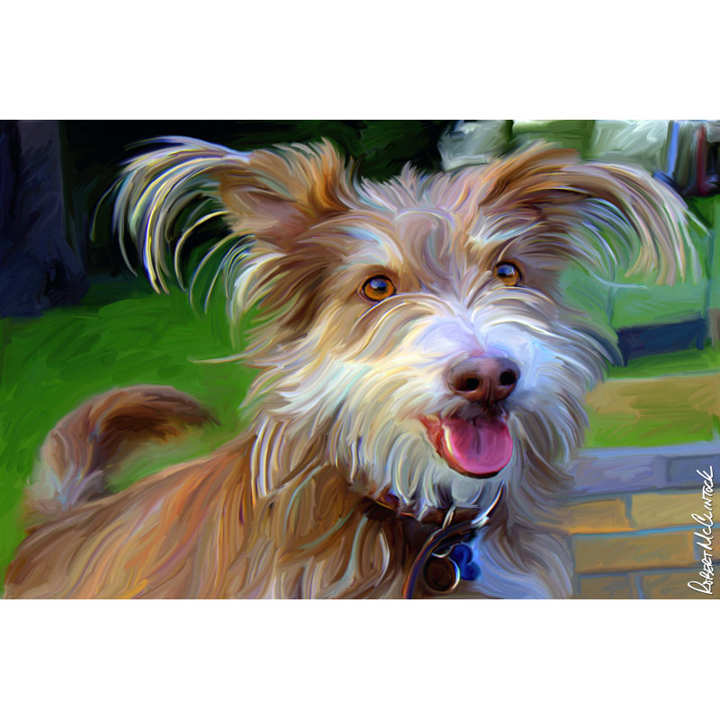Terrier Hairspray 1 Piece Wrapped Canvas Painting, 20cm H x 30cm W