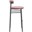 Tabouret de bar Larue revêtu de cuir avec base en acier inoxydable thermolaqué Larue Series-1948416253