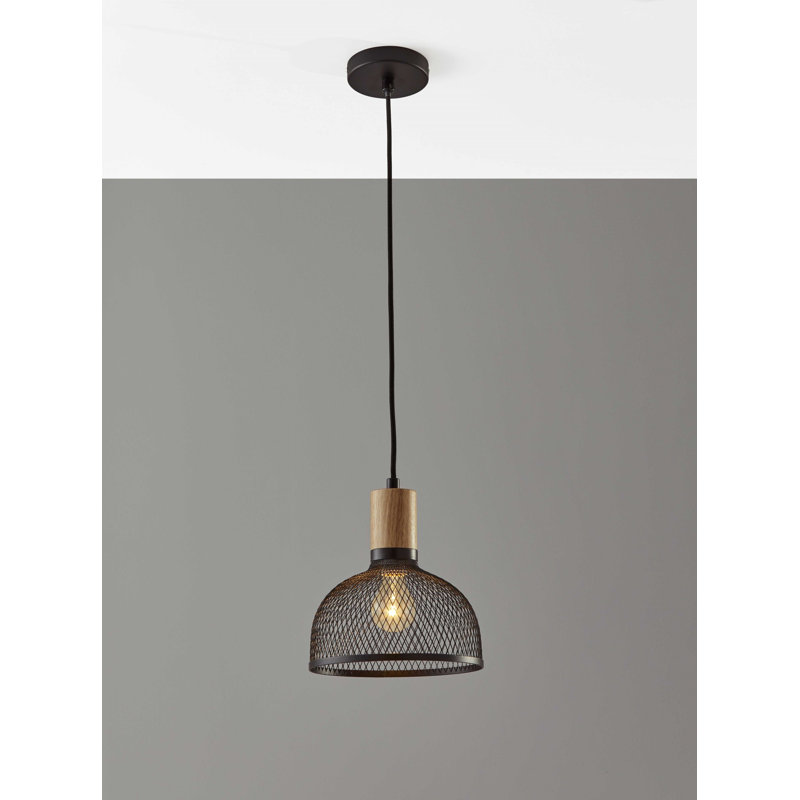 Luminaire suspendu en forme de dôme à 1 lumière Rosetta, H 10 po x l 9,5 po x P 9,5 po
