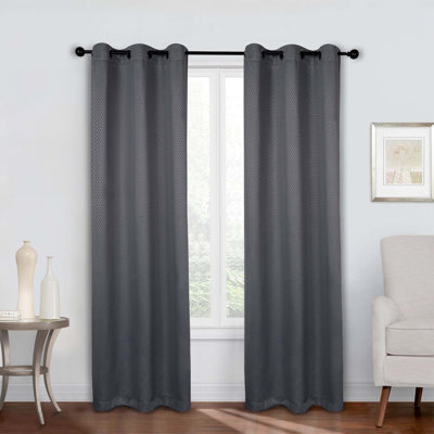 Wiechmann Geometric Shimmer Abstract Room Darkening Curtain Panel Set