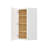Furinno Shaker Plywood Wall Diagonal Kitchen Cabinet with 1 Door 3 Shelves, Ready to Assemble, 12 D x 24 W x 42 H, White