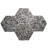 Amalfi 9x8 in. Black with Amber Pearl flecks Glossy Shell, Terrazzo Hexagon Wall and Floor Tile (1.8 sq ft/case, 5-Pack)-123155127