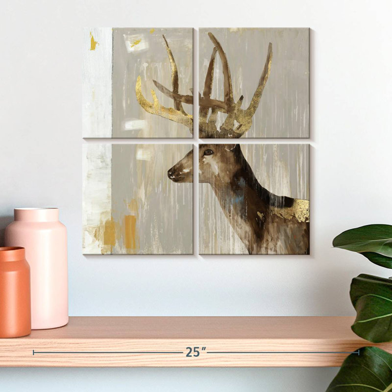 Brampt cerf I, H 18 po x l 18 po