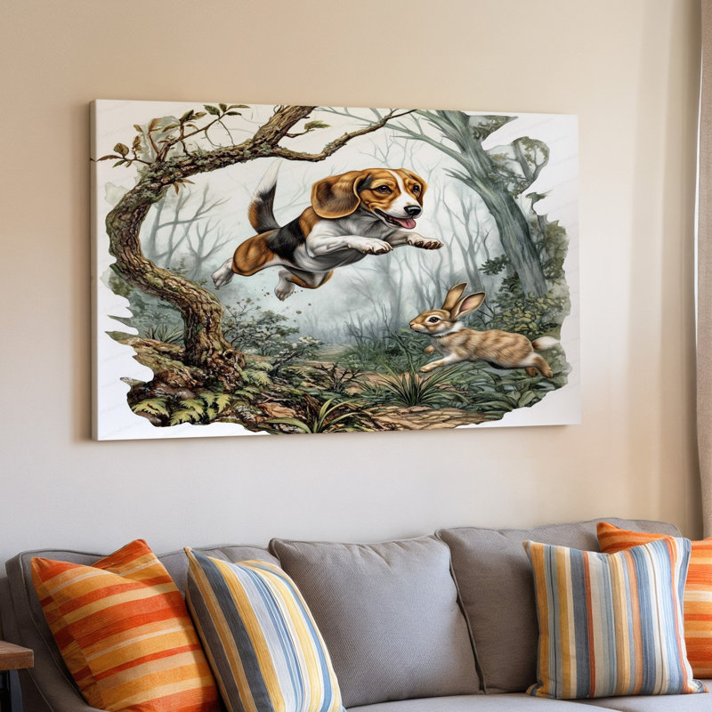 Reproduction d'art sur toile Beagle, 20 x 30 in