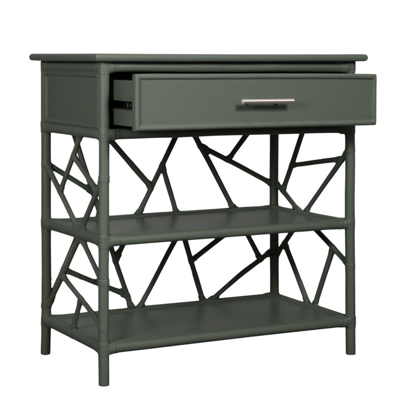 End Table with Storage, Evergreen