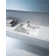 Starck 3 White Ceramic Rectangular Undermount Bathroom Sink with Overflow