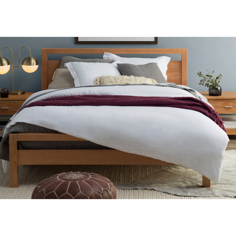 Embroidered Leather/Suede Throw Pillow, Gray