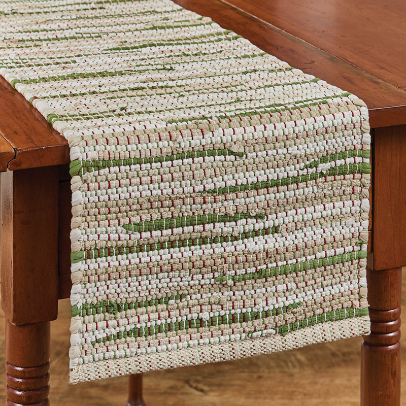 Christmas Barn Chindi Table Runner 13", 54" L x 13" W