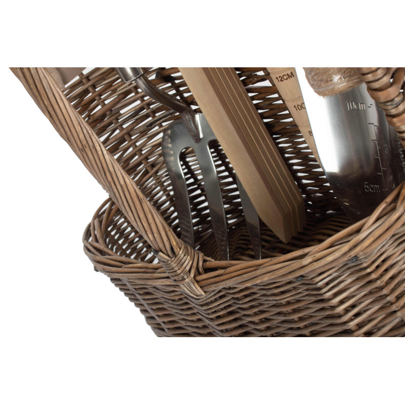 Deluxe Garden Tool Wicker Basket