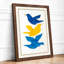 Three Birds Ascending Mid-Century - Framed Print-1185402608-1185402620