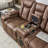 Berwin 2 SEATER FABRIC AUTO RECLINER SOFA WITH CONSOLE GREY-491534724