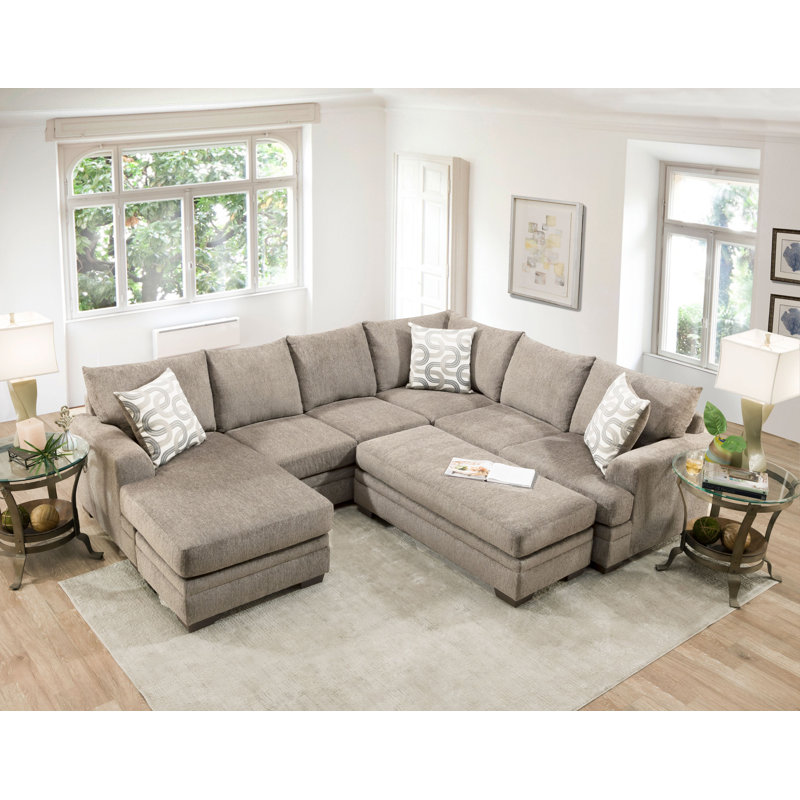 Azjah Upholstered Storage Ottoman, Cream