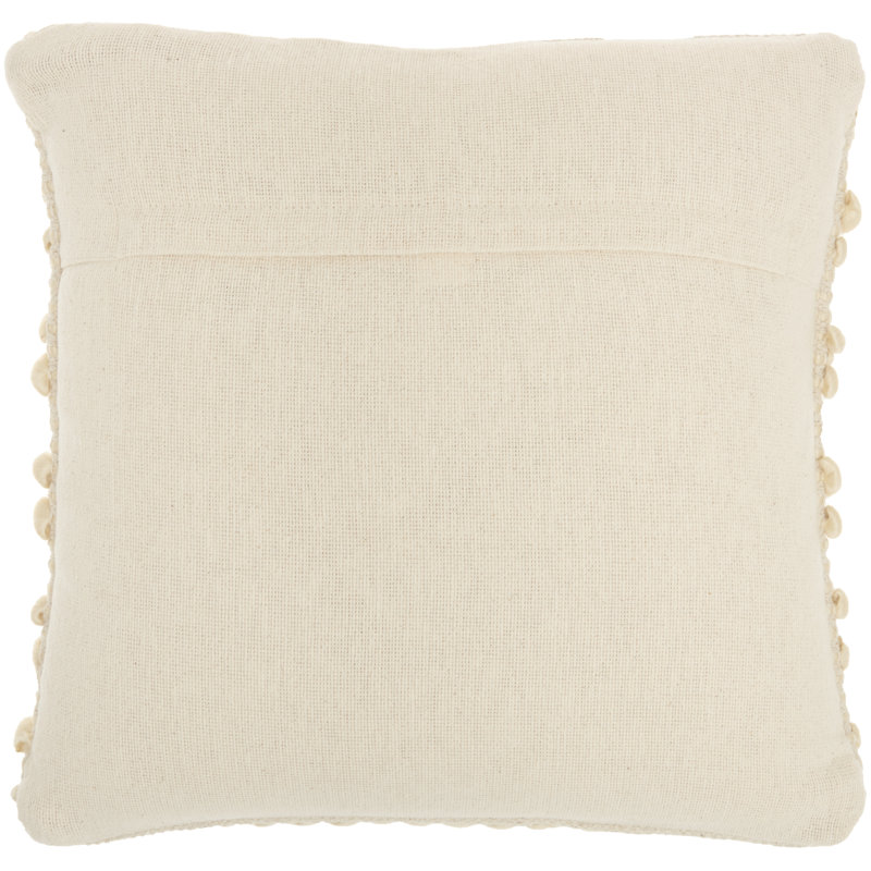  Housse de coussin rectangulaire et insert, Beige, H 17 po x l 17 po, Carré